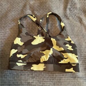lululemon athletica Camo Print Bra - Yellow and Brown
